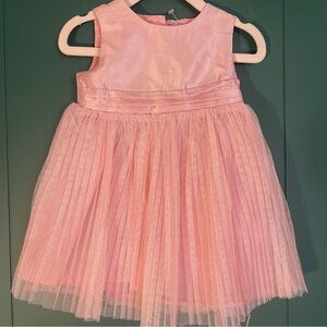 Pink Formal Sleeveless Dress with Pleated Skirt and jacket size 18-24 new
